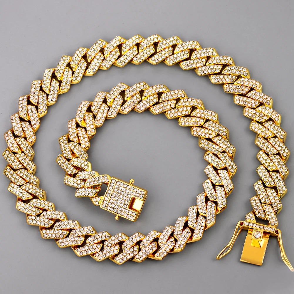 Cadena Cubana de 14mm Diamond