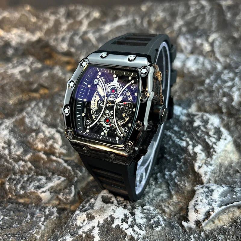 Men's Watch Light Luxury Brand Wine Barrel