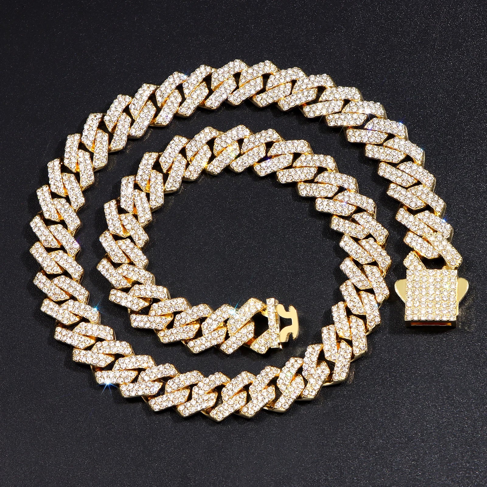 Cadena Cubana de 14mm Diamond