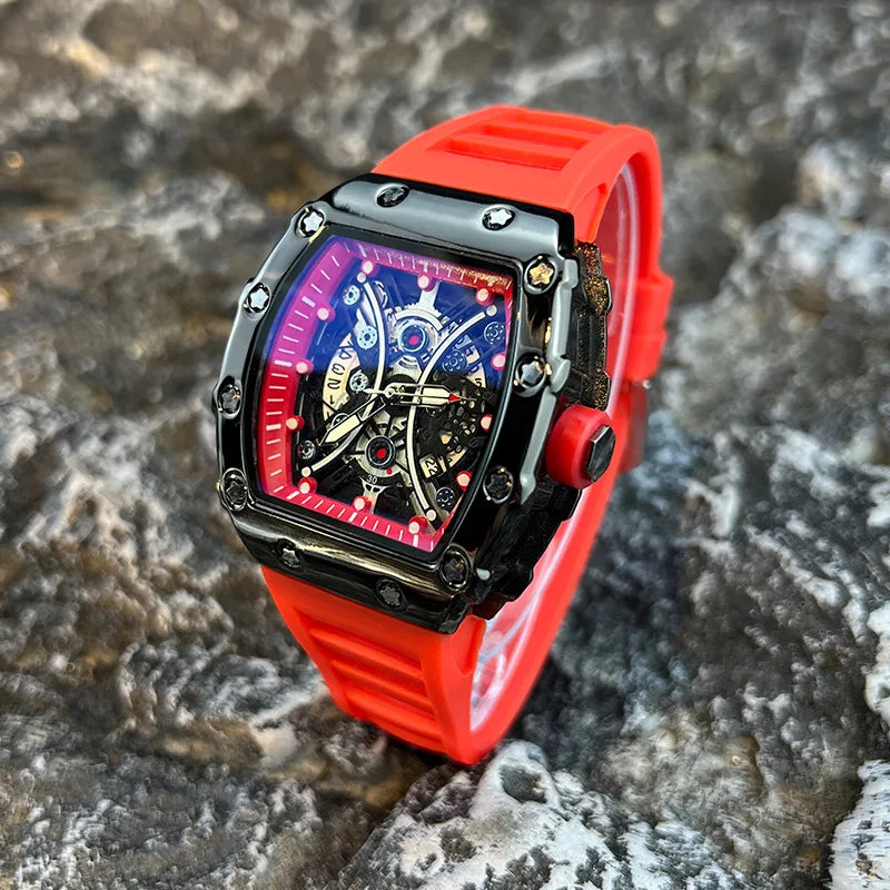 Men's Watch Light Luxury Brand Wine Barrel